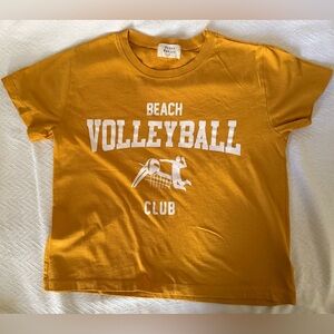 Urban Nation Beach Volleyball Club Women's Tee - Mustard Small Junior